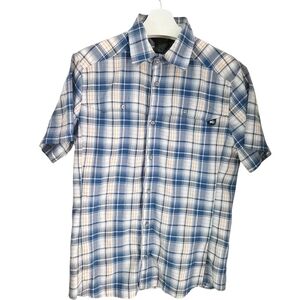 MILLET Plaid Performance technical Hiking Shirt blue – large